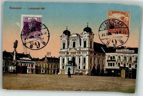 Temesvar Timisoara - Losonczi-ter Platz Kirche