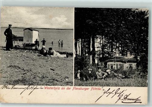 24937 W2390 Flensburg 1909 - Westerholz an der Flensburger Föhrde