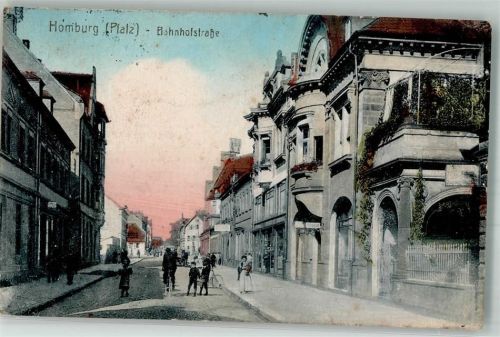 66424 W6650 Homburg , Saar 1918 - Bahnhofstraße Fahrrad