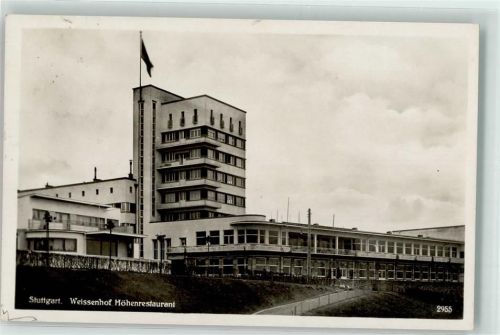 W7000 Stuttgart Weissenhofsiedlung Höhenrestaurant Bauhaus Foto AK