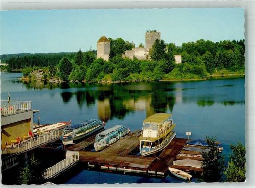 3532 Friedersbach Foto AK Burg Ruine Lichtenfels Hafen Gasthaus