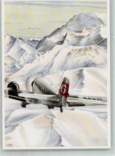 Ju 52/3 Strecke Buenos Aires - Santiago de Chile WK II Junkers Künstlerkarte