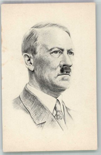 Porträt Hitler Künstlerkarte