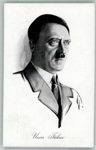 Porträt + SST Aussig Im befreiten Sudetenland Hitler 1938 Sonderstempel