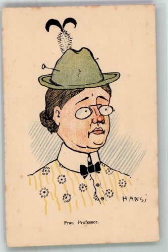 Humor Frau Professor Nr. 84 Verlag J. Gallais Hansi (Waltz) 1919 Künstlerkarte