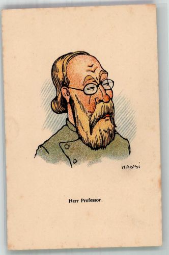 Nr. 83 Verlag J. Gallais Humor Herr Professor Hansi (Waltz) 1919 Künstlerkarte