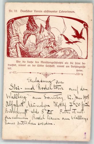Nr. 12 Deutscher Verein abstinenter Lehrerinnen - Germane Antialkohol 1908