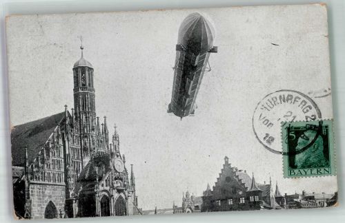 W8500 Nürnberg Hauptmarkt Verlag Winkler & Schorn Zeppelin 1912
