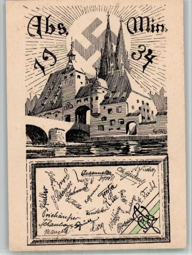 W8400 Regensburg Absolvia 1934 Aufgehende Sonne WK II BOAKC