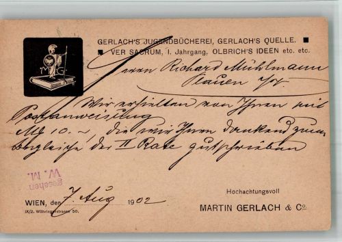 Ver Sacrum 1. Jahrgang Olbrichs Ideen Gerlachs Jugendbücherei Kunstgeschichte Wien 1902 BOAKC