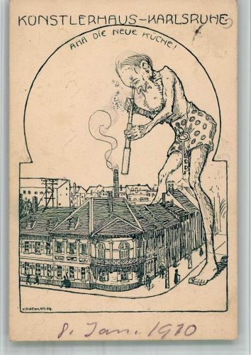 W7500 Karlsruhe , Baden Künstlerhaus Aha die neue Küche Kunstgeschichte Karlsruhe 1910 BOAKC