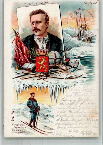 Nansen Polarreise Grönland Expedition Nordpol 1901 BOAKC