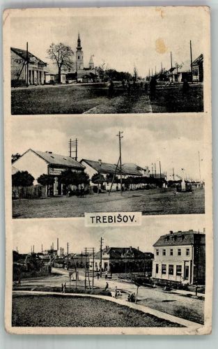 Kassa Kaschau / Kosice 1925 Gebrauchsspuren Trebisov Stadtansicht Straße