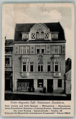 Lanskroun Landskron Gebrauchsspuren Cafe Gasthaus Landskron