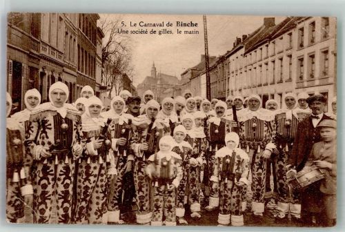 Binche 1922 Gebrauchsspuren Karneval