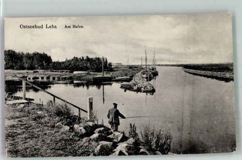 Leba Gebrauchsspuren Hafen Angler