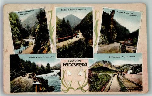 Deva Diemrich 1919 Gebrauchsspuren Petrozsenybol Petroan Straßenansichten Berge