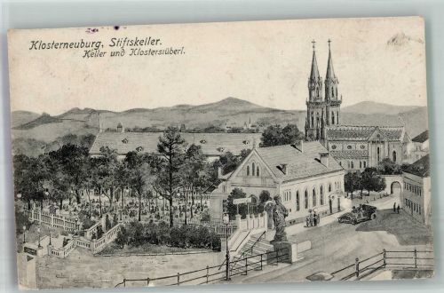 3400 Klosterneuburg Gebrauchsspuren Gasthaus Keller und Klosterstüberl Kirche
