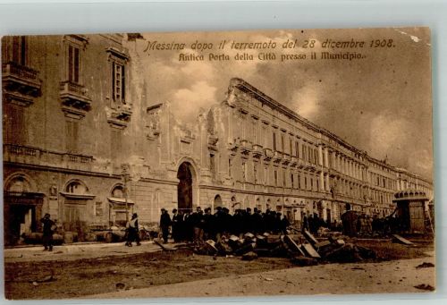 98100 Messina Gebrauchsspuren Antica Porta nach Erdbeben 1908