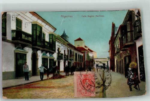 Algeciras 1016 Gebrauchsspuren Straße Calle Regino Martinez Marke bildseitig