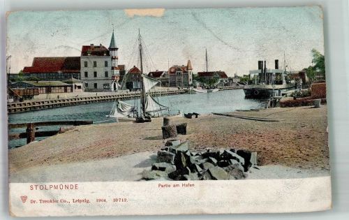 Stolpmünde Ustka Gebrauchsspuren Hafen Eisenbahn