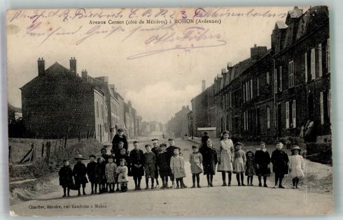 56490 Mohon 1914 Gebrauchsspuren Kinder Avenue Carnot Feldpost WK I Nr. 7