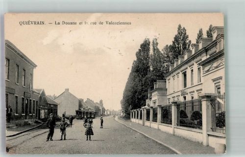 Quievrain Gebrauchsspuren Grenze Rue de Valenciennes Eisenbahn Straßenbahn