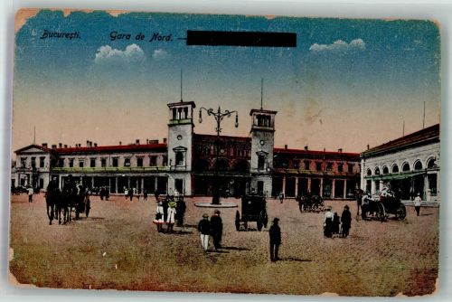 Bukarest Bucuresti 1919 Gebrauchsspuren Bahnhof Nord