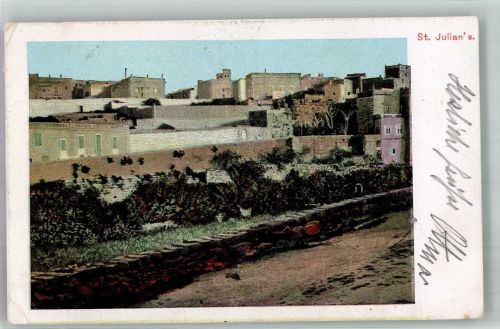 Valletta 1900 Gebrauchsspuren St. Julian's Adelskorrespondenz