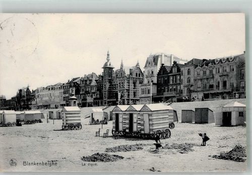 Blankenberghe Blankenberge 1908 Foto AK Schwimmbad Badekarren