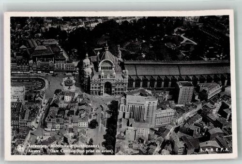 Antwerpen Anvers Foto AK Fliegeraufnahme Hauptbahnhof