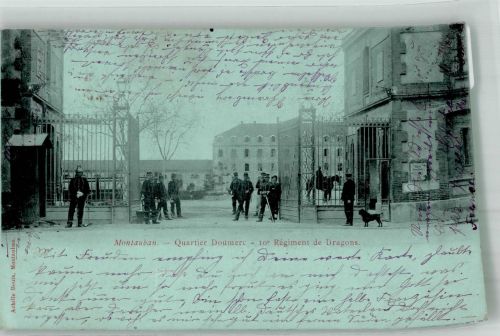 82000 Montauban 1902 Foto AK Kaserne 10.Regiment de Dragons