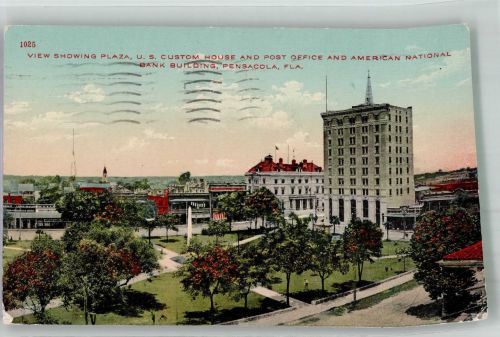 Pensacola FL 1911 Foto AK Postamt National Bank Zollhaus