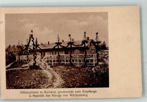 Libau Liepaja 1917 Foto AK Feldpost WK I Offiziersheim Kurland