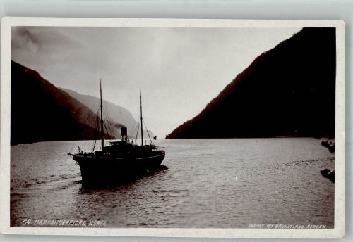 Hardangerfjord Foto AK Dampfer