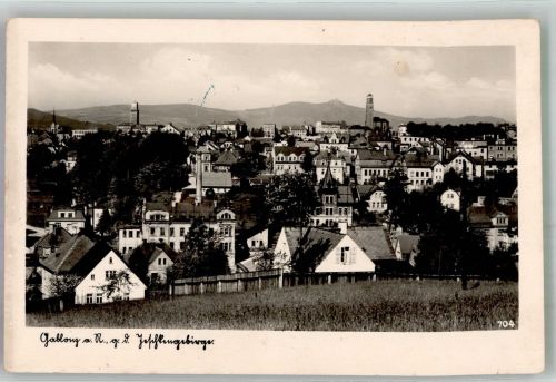 Jablonec n. Nisou Gablonz Neiße Foto AK Blick zum Jeschken freigeb. RLM
