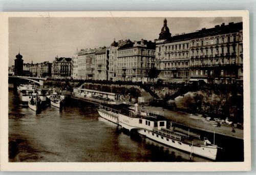 Prag Praha 1957 Foto AK Anlegestelle Dampfer Labe