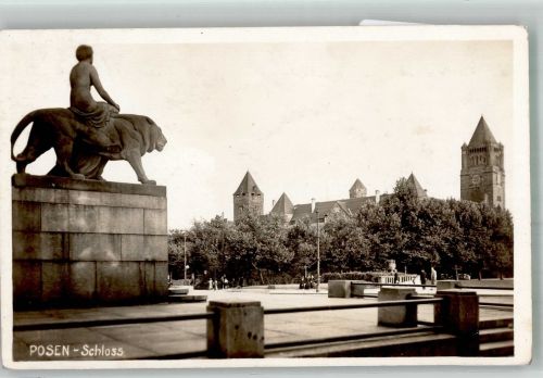 Posen Poznan 1942 Foto AK Schloss Denkmal