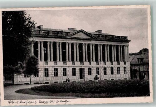 Posen Poznan 1941 Foto AK Bibliothek Raczynski