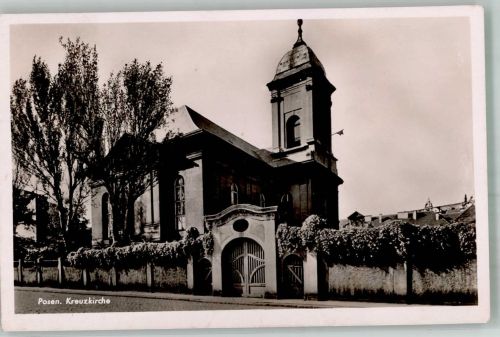 Posen Poznan 1942 Foto AK Kreuz- Kirche
