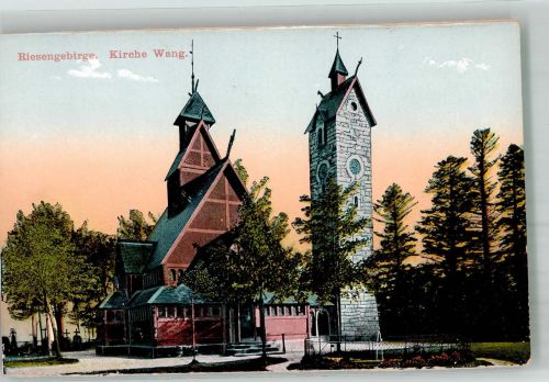 Brückenberg Karpacz Gorny Foto AK Kirche Wang