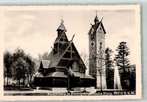 Brückenberg Karpacz Gorny Foto AK Kirche Wang Chronik