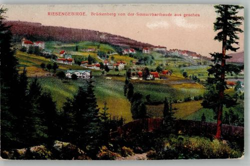 Brückenberg Karpacz Gorny 1927 Foto AK Riesengebirge