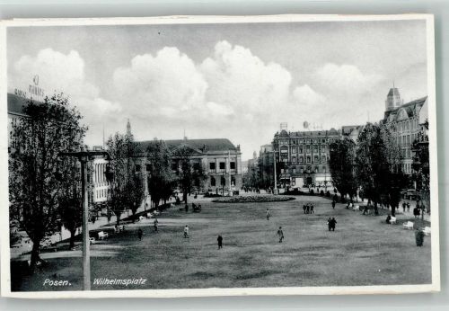Posen Poznan Foto AK Wilhelmsplatz
