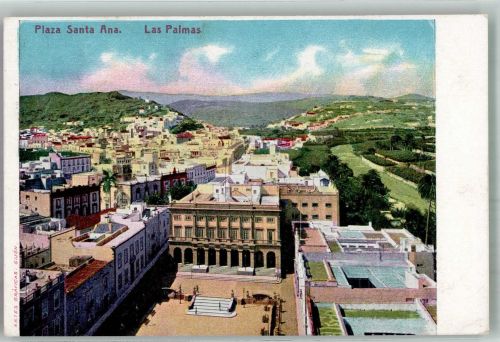 Las Palmas de Gran Canaria 1912 Foto AK Plaza Santa ana