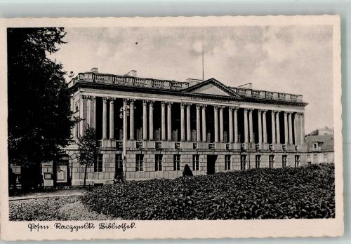 Posen Poznan Foto AK Bibliothek Raczynski
