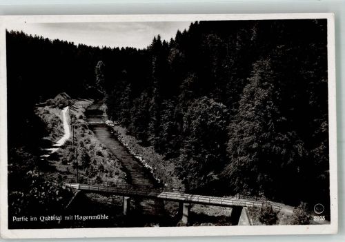 Marklissa Lesna 1934 Foto AK Pension Hagen- Mühle Queistal