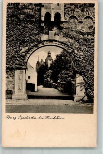 Marklissa Lesna 1942 Foto AK Burg Tzschochau