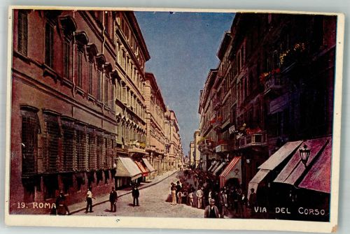 00100 Roma Rom Foto AK Via del Corso Geschäft