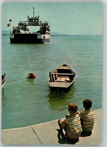 Balaton Plattensee Foto AK Fähre